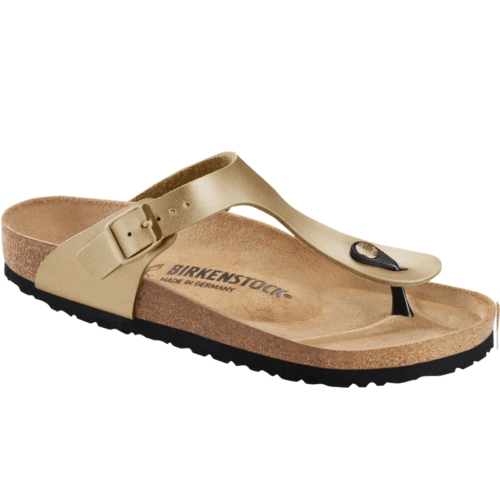 goldene Birkenstocks für den Sommer