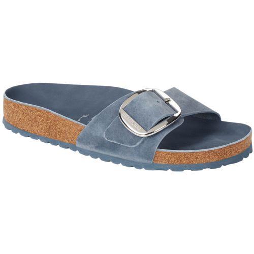 birkenstock pantolette blau wildleder