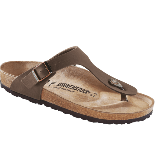 Birkenstock Gizeh aus naturfarbenen Nubukleder