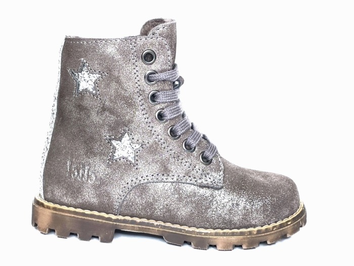 clic 9898 Bootie silbergrau mit Applikation Warmfutter