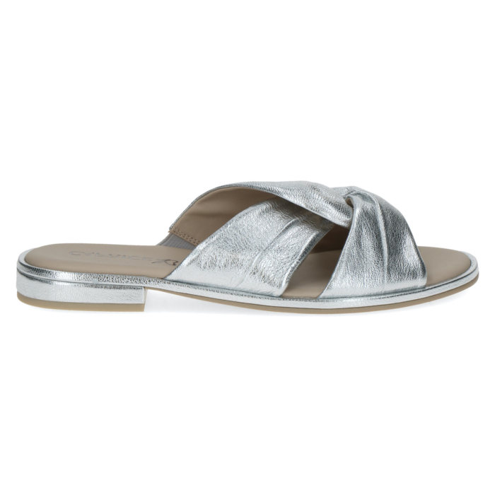 Caprice Pantolette silber Blockabsatz