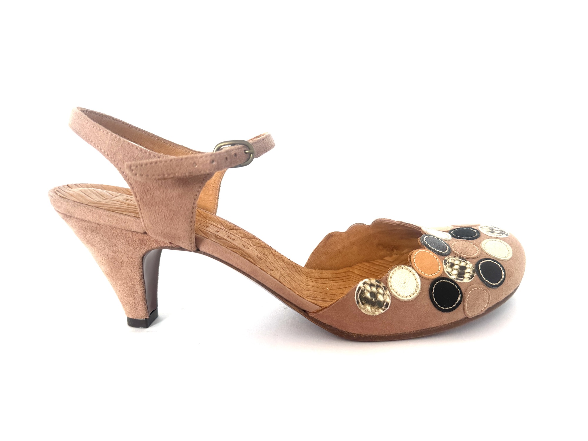 Riemchenpumps Chi Mihara Pailletten