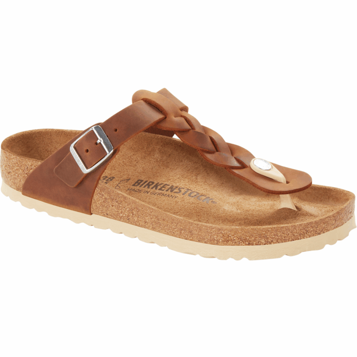 Birkenstock Gizeh braided cognac