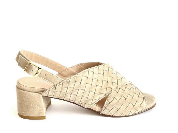 attica Sandalette Flechtoptik sand