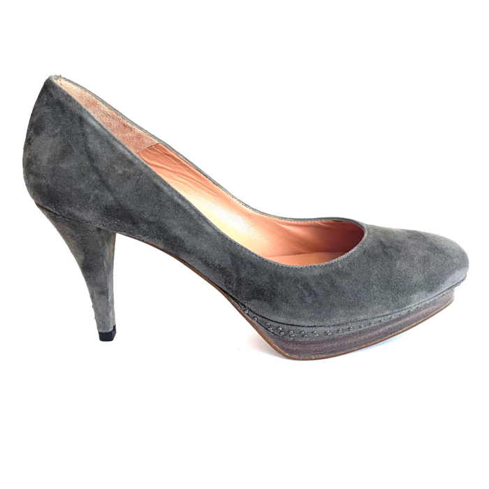 Pura Lopez Plateaupumps grau