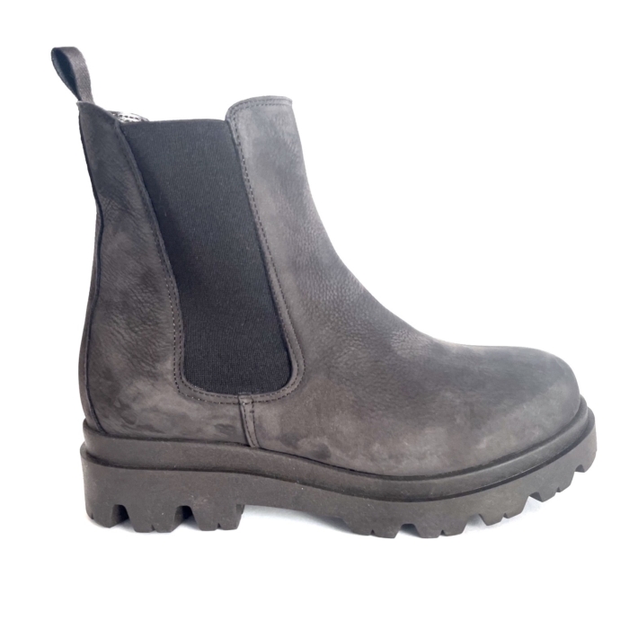 Stiefelette grau Lammfell