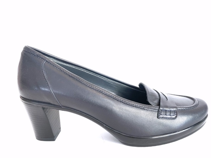 Valleverde Pennyloafer Pumps marine mit Fußbett