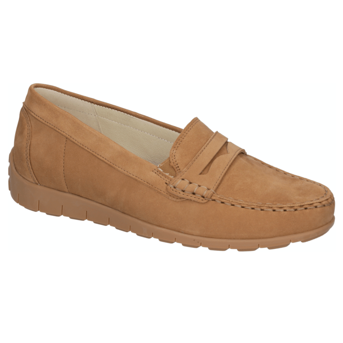 Waldläufer Slipper Veloursleder cognac