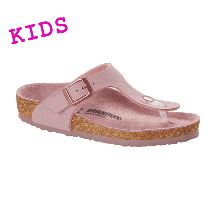 birkenstock Gizeh für Kinder aus Leder in rosé