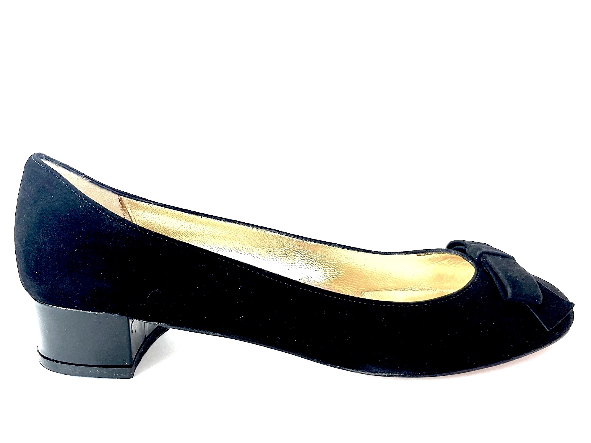 Ballerinas mit Absatz schwarz