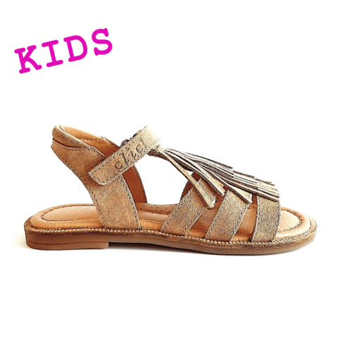 wildledersandalen für kinder mit fransen