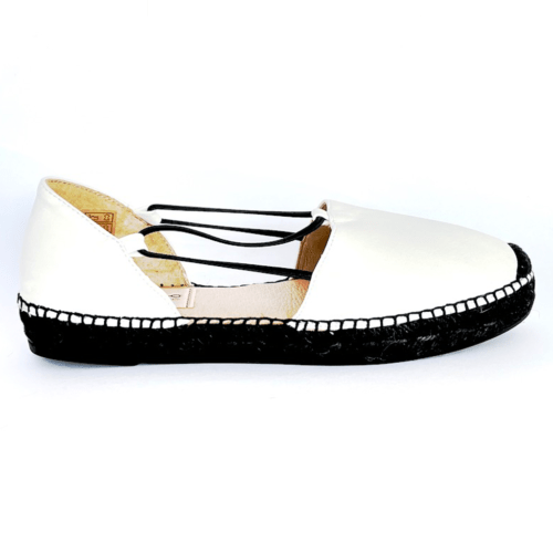 flache espadrilles von Gaimo in schwarz weiss