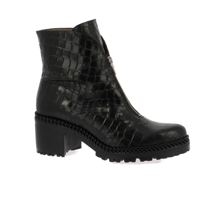 wonders Stiefelette schwarz Kroko